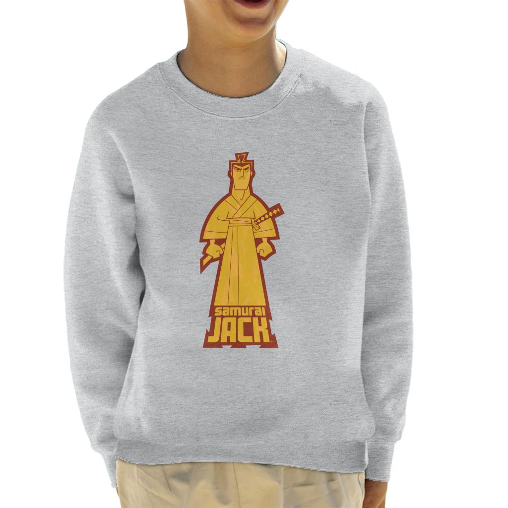 Samurai Jack Gold Pose Kid's Sweatshirt-ALL + EVERY