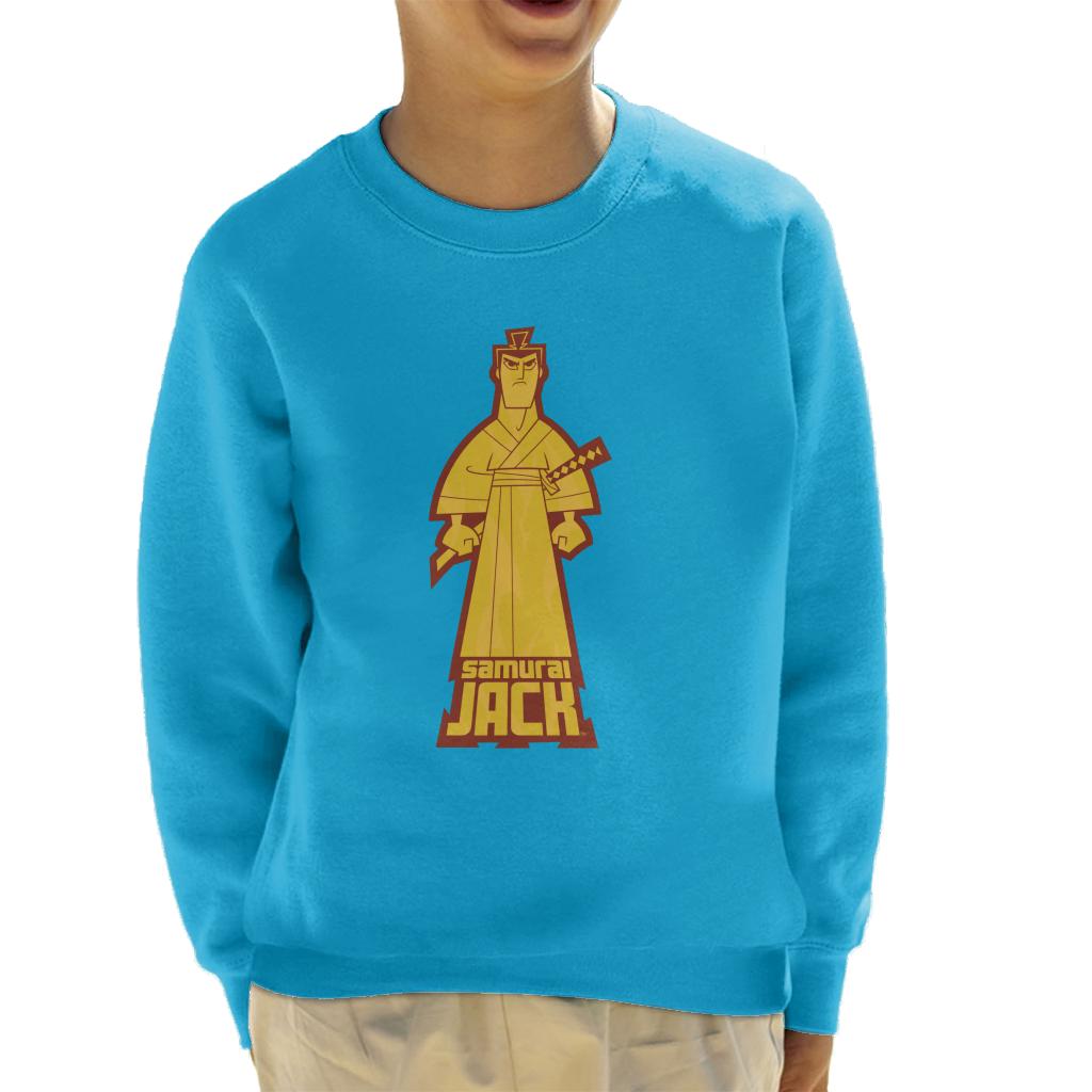 Samurai Jack Gold Pose Kid's Sweatshirt-ALL + EVERY