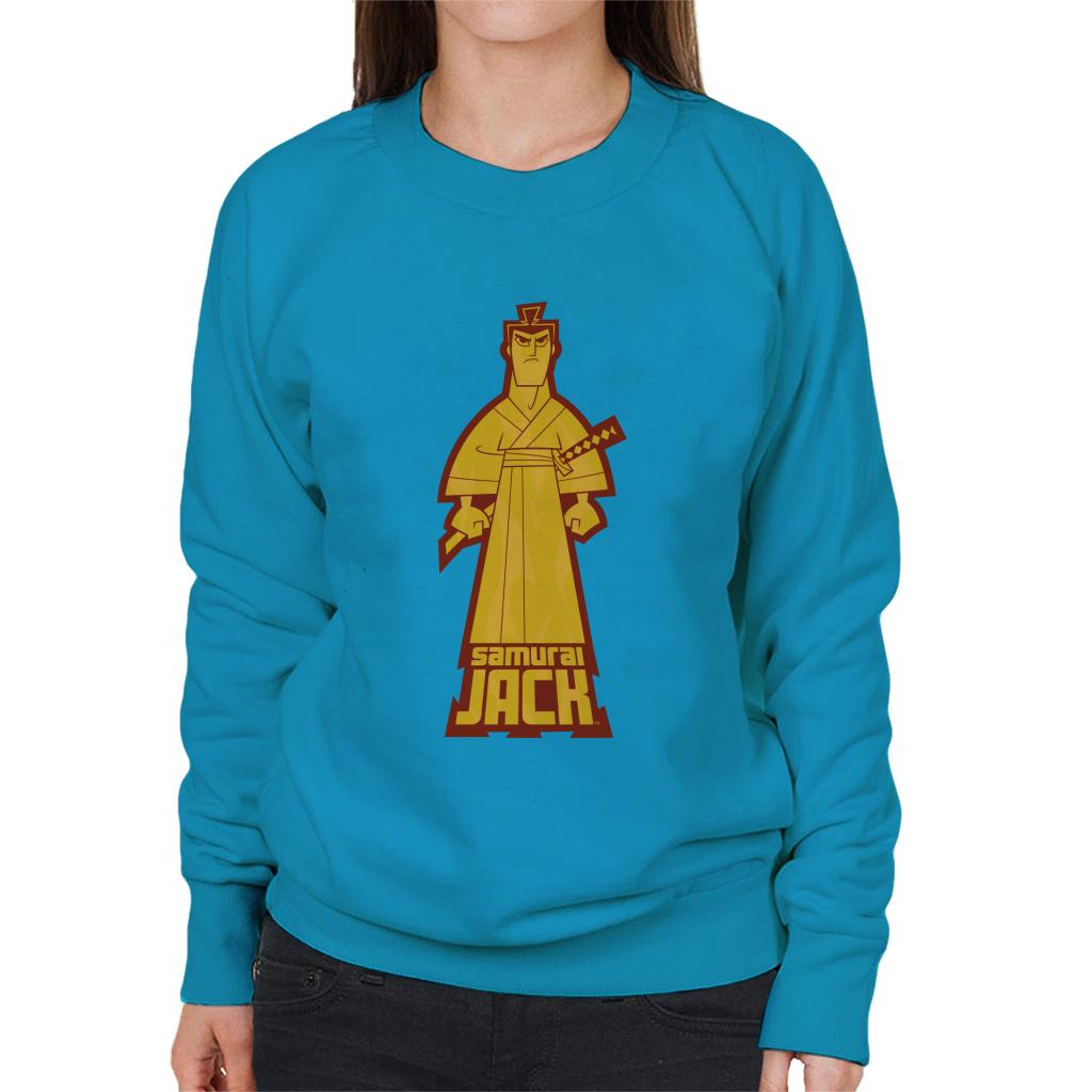 Samurai Jack Gold Pose Women's Sweatshirt-ALL + EVERY