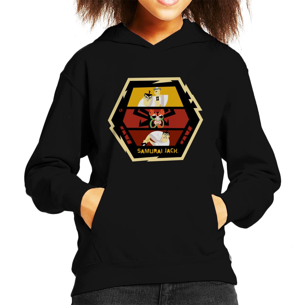 Samurai Jack Vs Aku Fight Montage Kid's Hooded Sweatshirt-ALL + EVERY