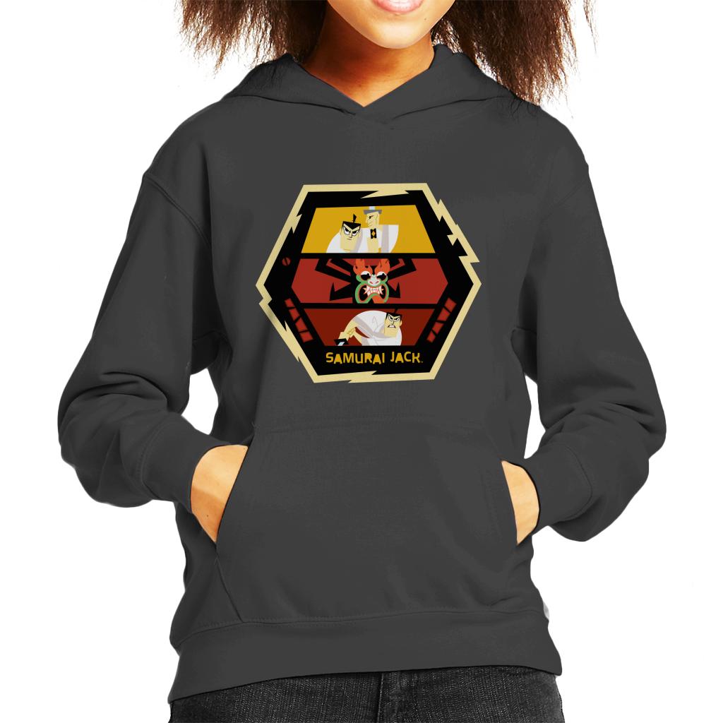 Samurai Jack Vs Aku Fight Montage Kid's Hooded Sweatshirt-ALL + EVERY