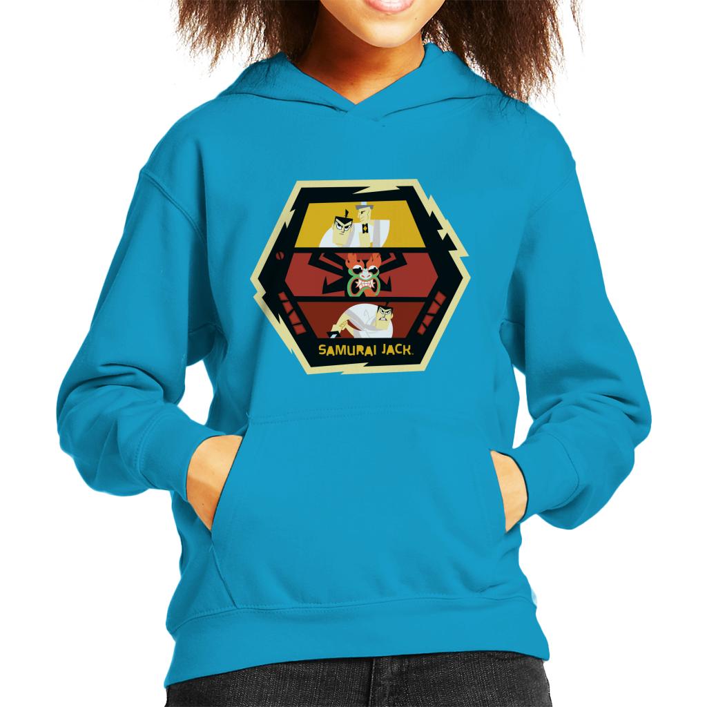 Samurai Jack Vs Aku Fight Montage Kid's Hooded Sweatshirt-ALL + EVERY