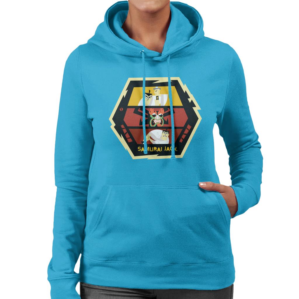 Samurai Jack Vs Aku Fight Montage Women's Hooded Sweatshirt-ALL + EVERY