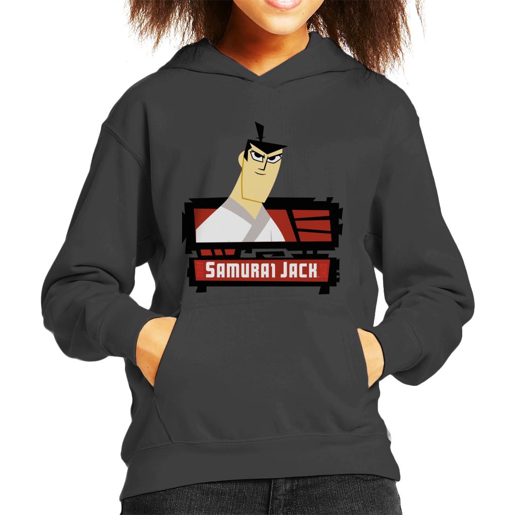 Samurai Jack Smirk Kid's Hooded Sweatshirt-ALL + EVERY