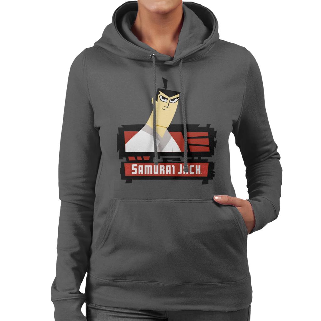 Samurai Jack Smirk Women's Hooded Sweatshirt-ALL + EVERY