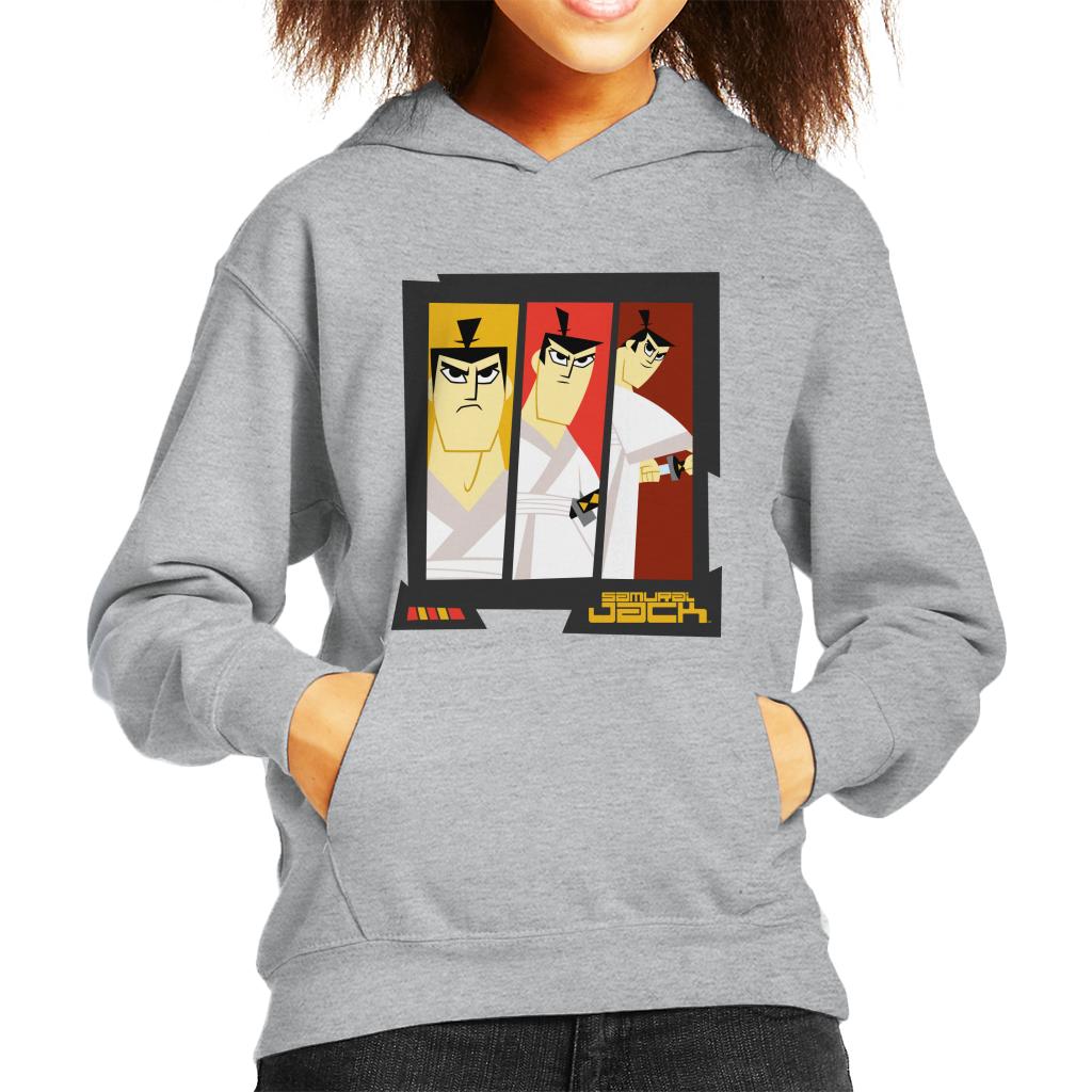 Samurai Jack Drawing Katana Montage Kid's Hooded Sweatshirt-ALL + EVERY