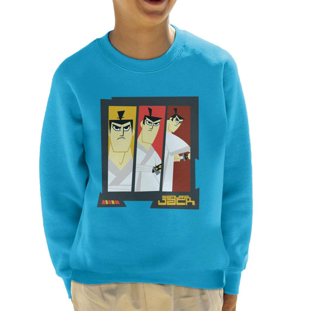 Samurai Jack Drawing Katana Montage Kid's Sweatshirt-ALL + EVERY