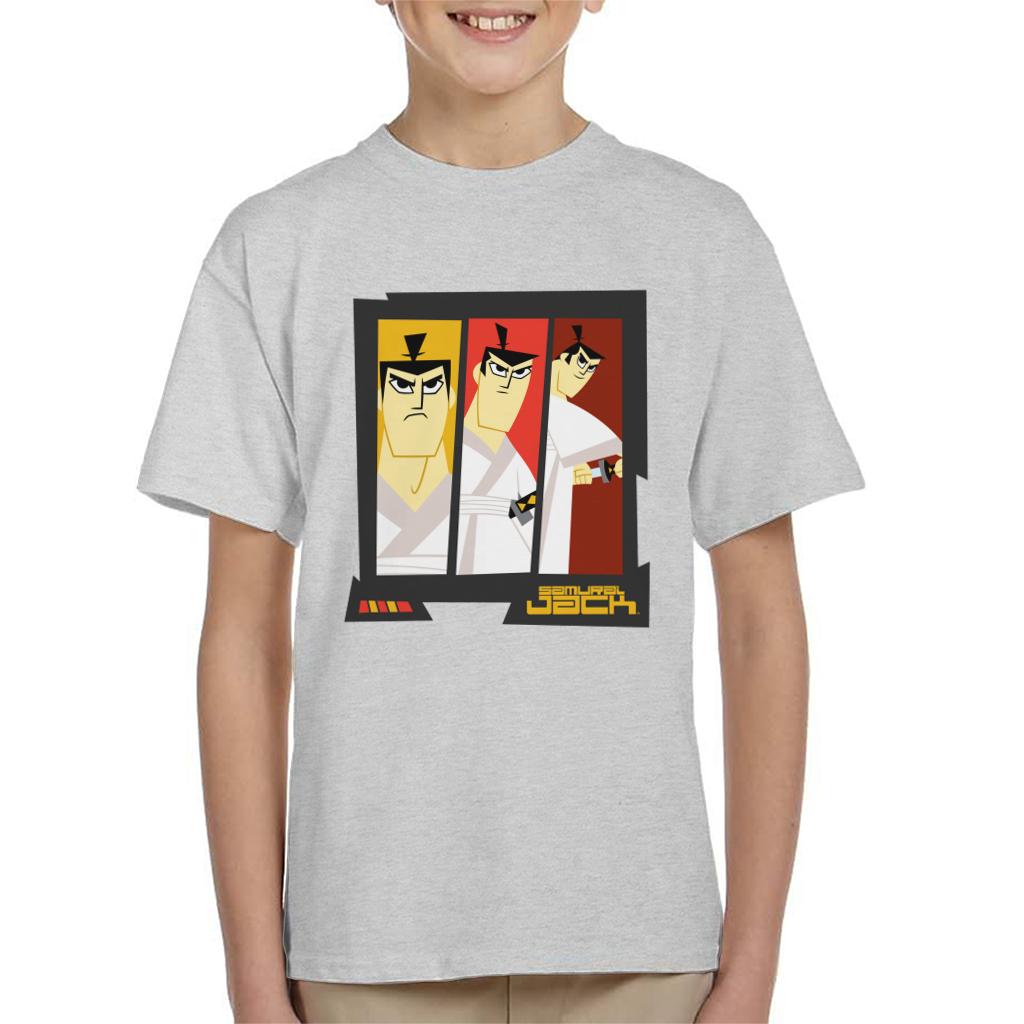 Samurai Jack Drawing Katana Montage Kid's T-Shirt-ALL + EVERY