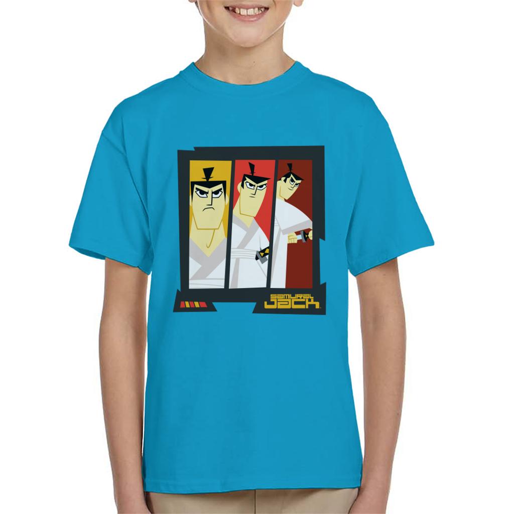 Samurai Jack Drawing Katana Montage Kid's T-Shirt-ALL + EVERY