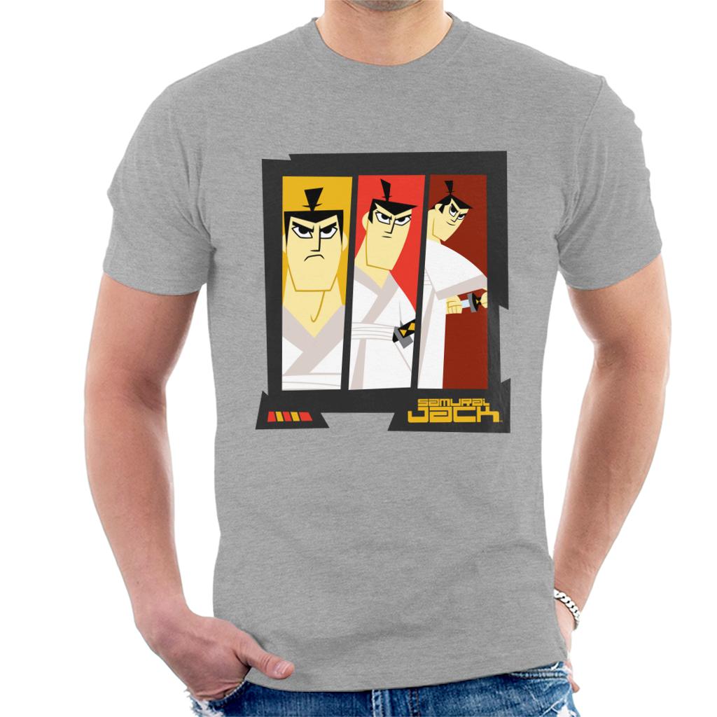 Samurai Jack Drawing Katana Montage Men's T-Shirt-ALL + EVERY