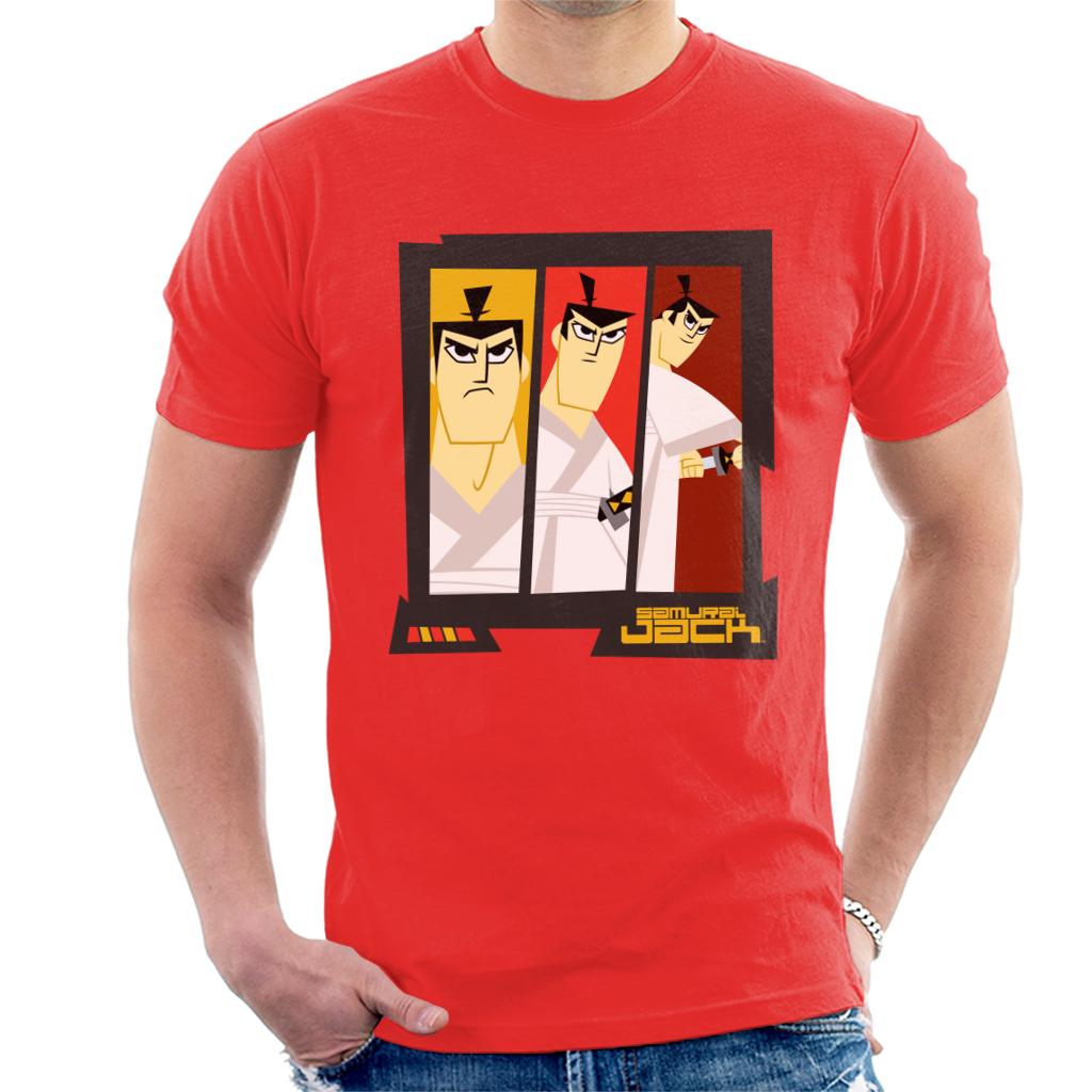 Samurai Jack Drawing Katana Montage Men's T-Shirt-ALL + EVERY