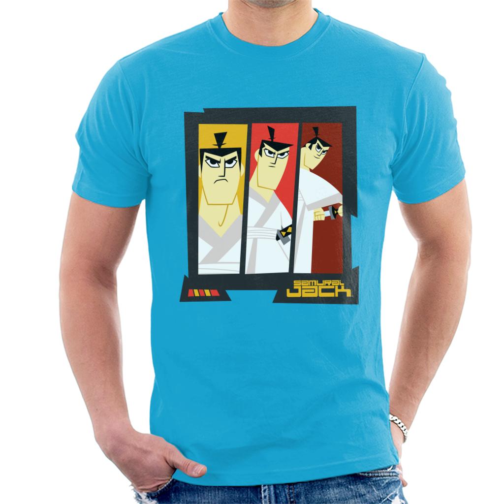 Samurai Jack Drawing Katana Montage Men's T-Shirt-ALL + EVERY