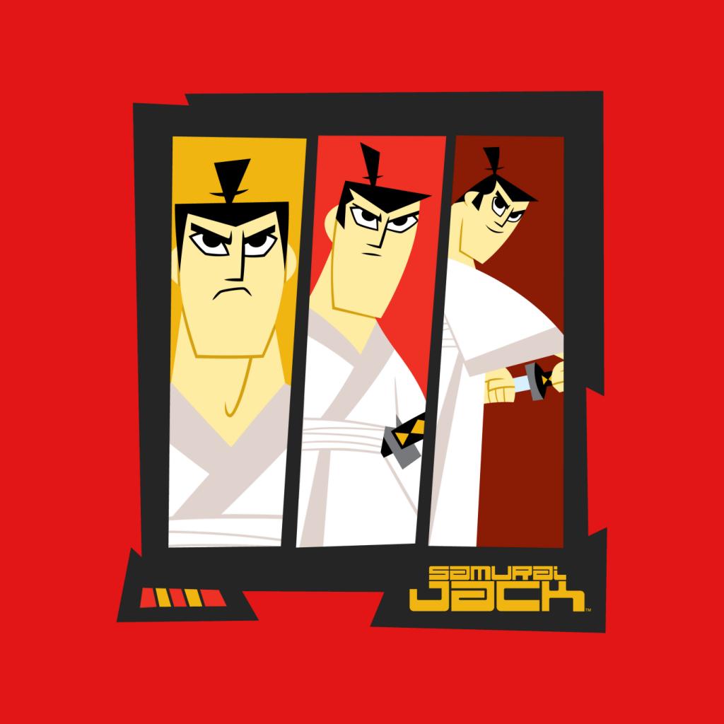 Samurai Jack Drawing Katana Montage Kid's T-Shirt-ALL + EVERY