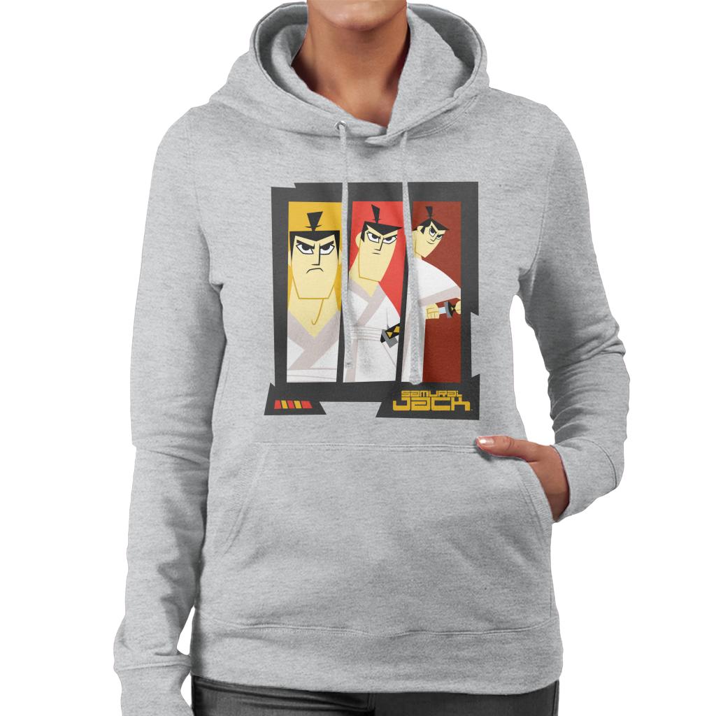 Samurai Jack Drawing Katana Montage Women's Hooded Sweatshirt-ALL + EVERY