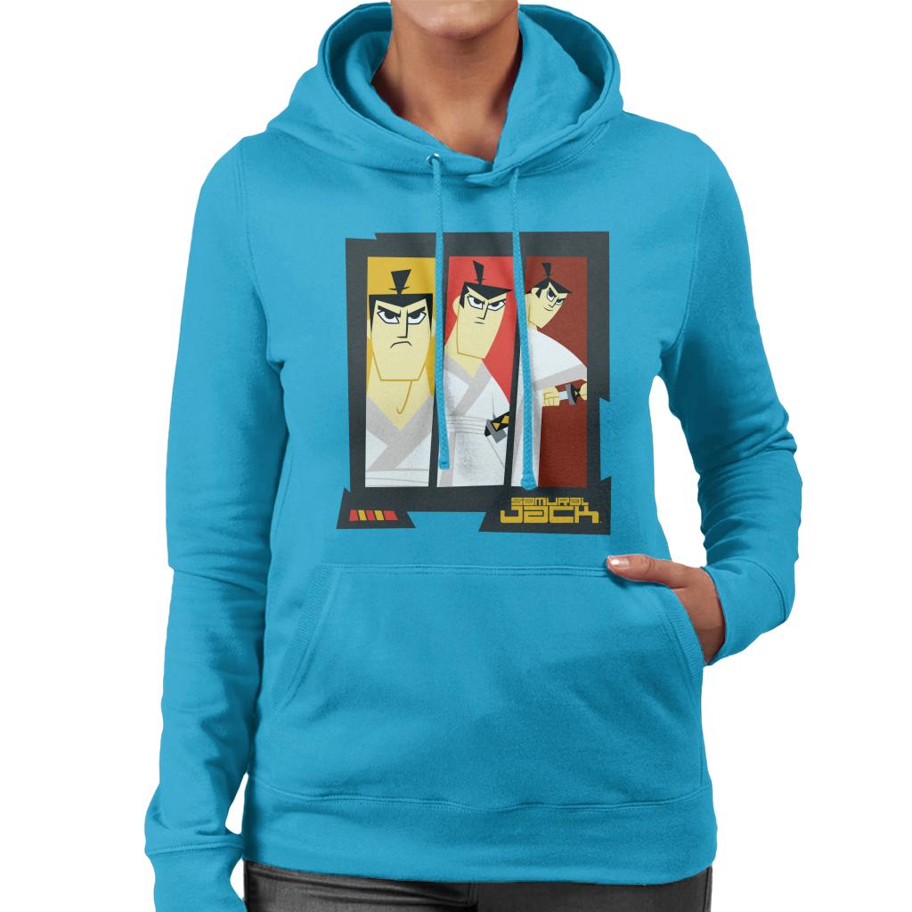 Samurai Jack Drawing Katana Montage Women's Hooded Sweatshirt-ALL + EVERY