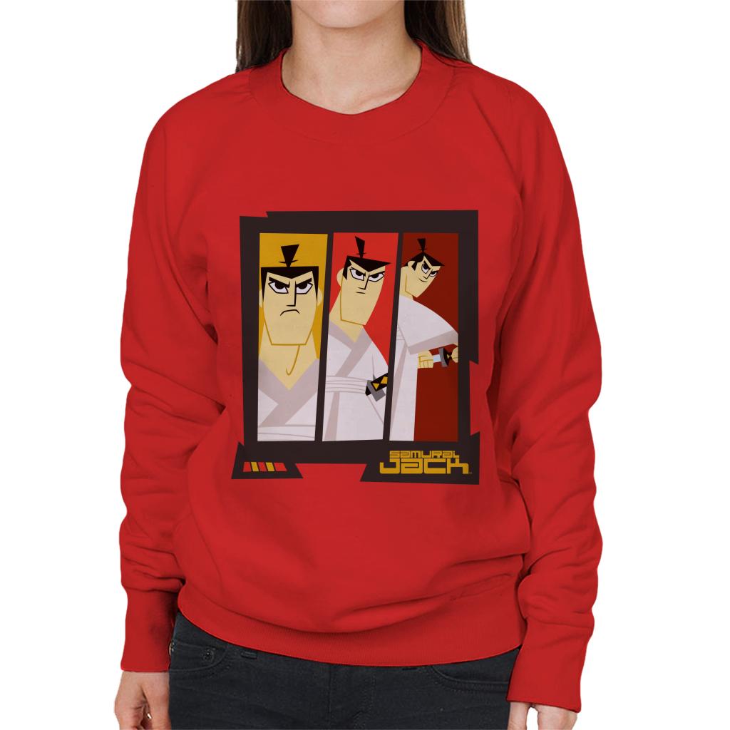 Samurai Jack Drawing Katana Montage Women's Sweatshirt-ALL + EVERY