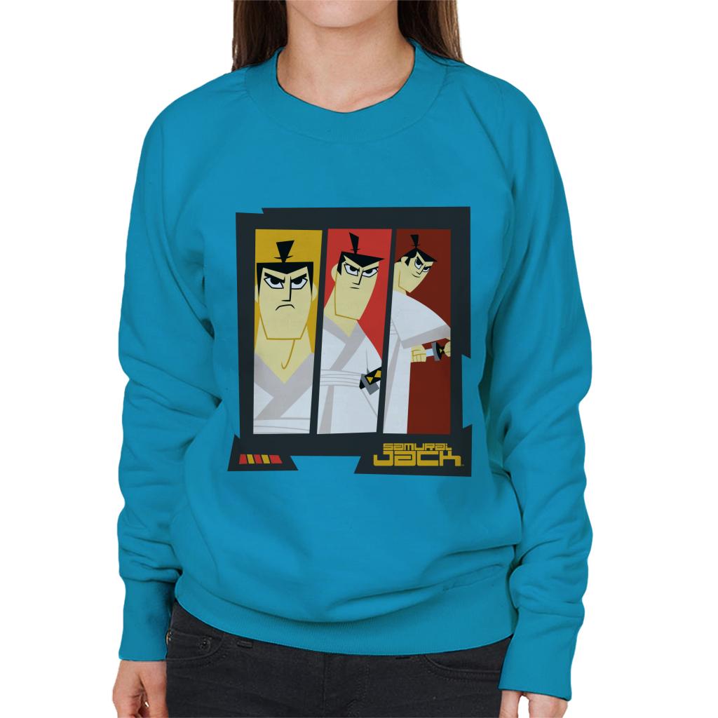 Samurai Jack Drawing Katana Montage Women's Sweatshirt-ALL + EVERY