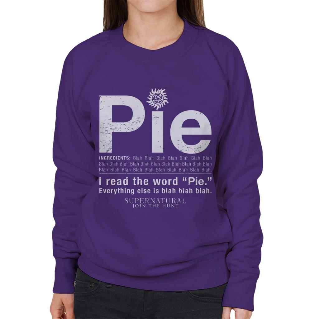 Supernatural I Read The Word Pie Women's Sweatshirt-ALL + EVERY