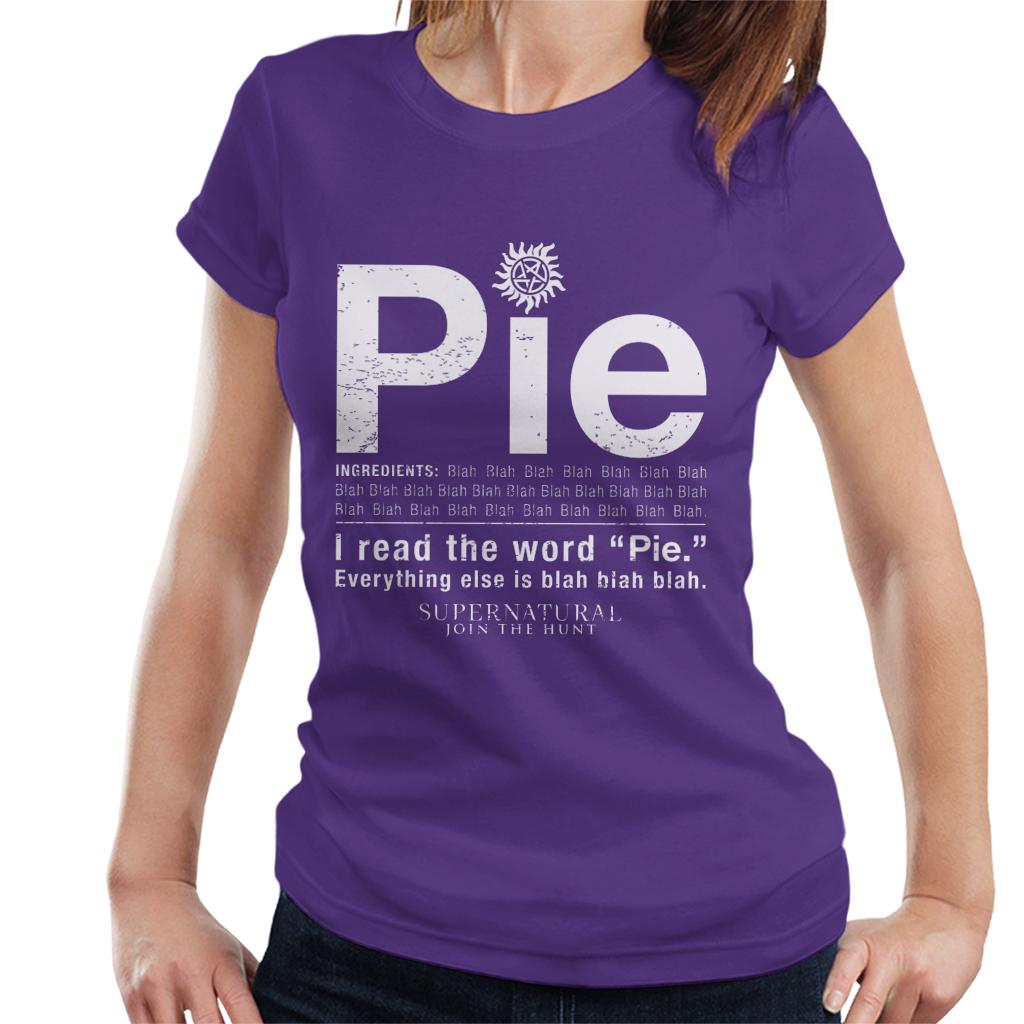 Supernatural I Read The Word Pie Women's T-Shirt-ALL + EVERY