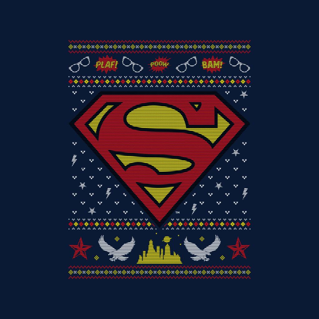 Superman Christmas Pattern Kid's T-Shirt-ALL + EVERY