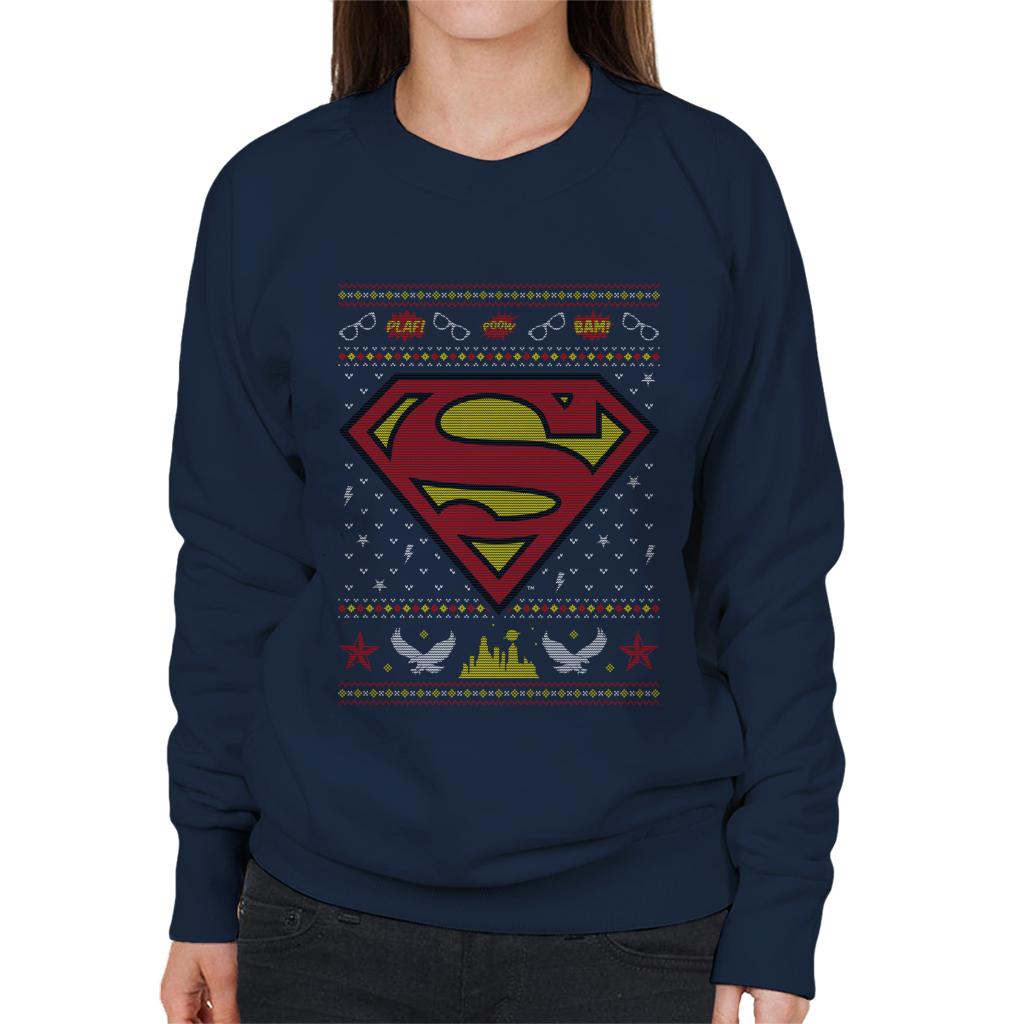 Superman Christmas Pattern Women s Sweatshirt