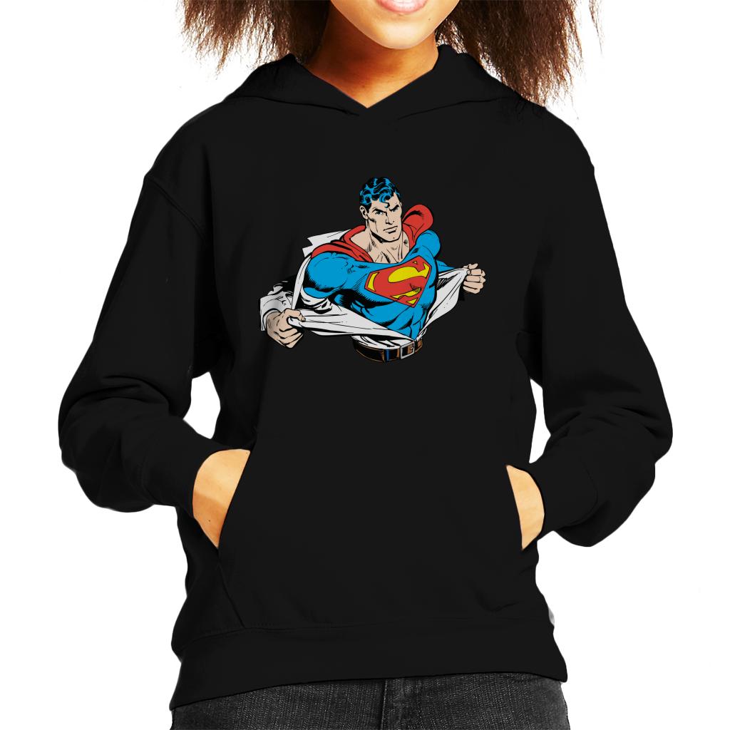 Superman Suit Reveal Kid's Hooded Sweatshirt-ALL + EVERY