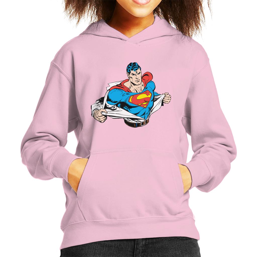 Superman Suit Reveal Kid's Hooded Sweatshirt-ALL + EVERY