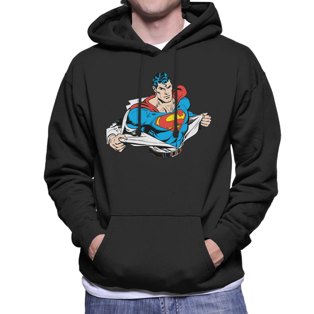 Superman Suit Reveal Men's Hooded Sweatshirt-ALL + EVERY