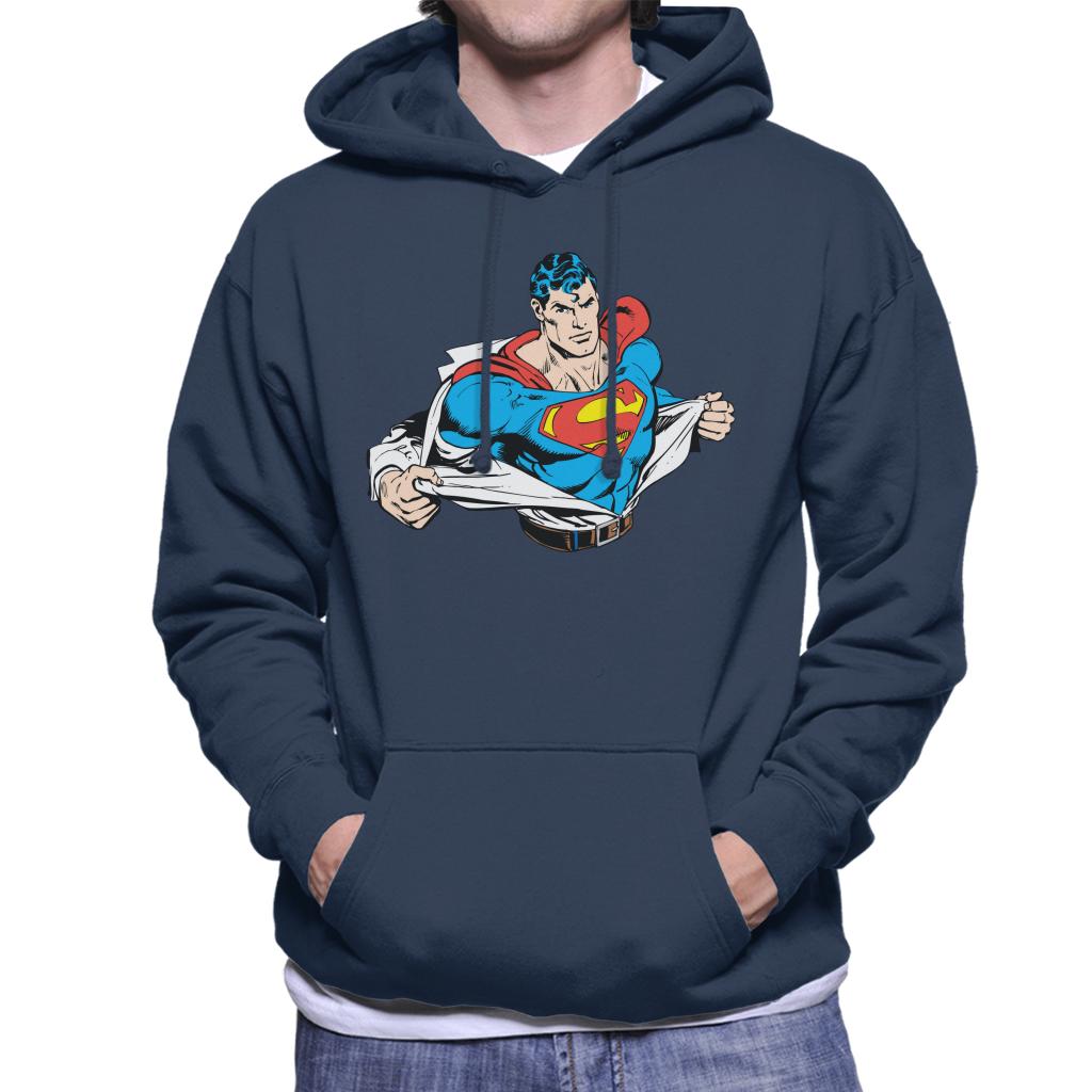 Superman Suit Reveal Men's Hooded Sweatshirt-ALL + EVERY