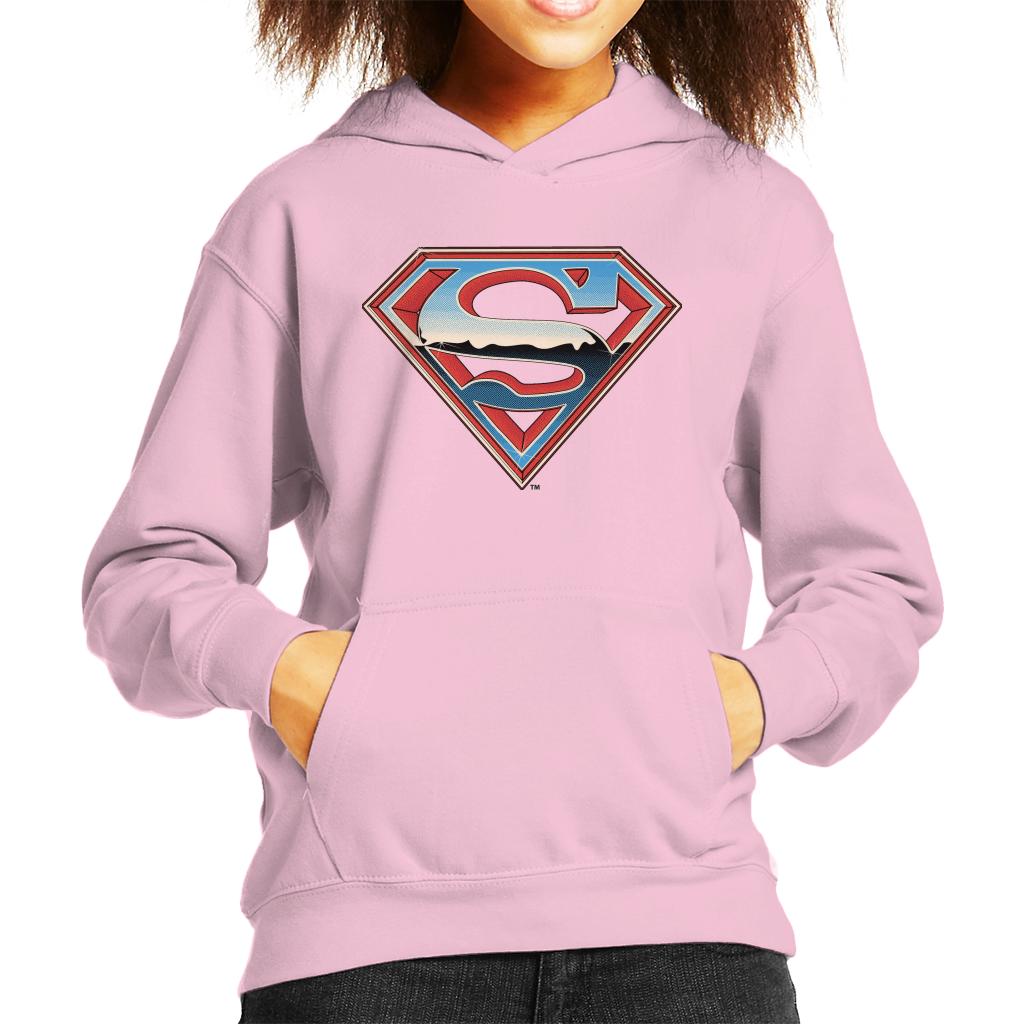 Superman Sparkling Logo Kid's Hooded Sweatshirt-ALL + EVERY