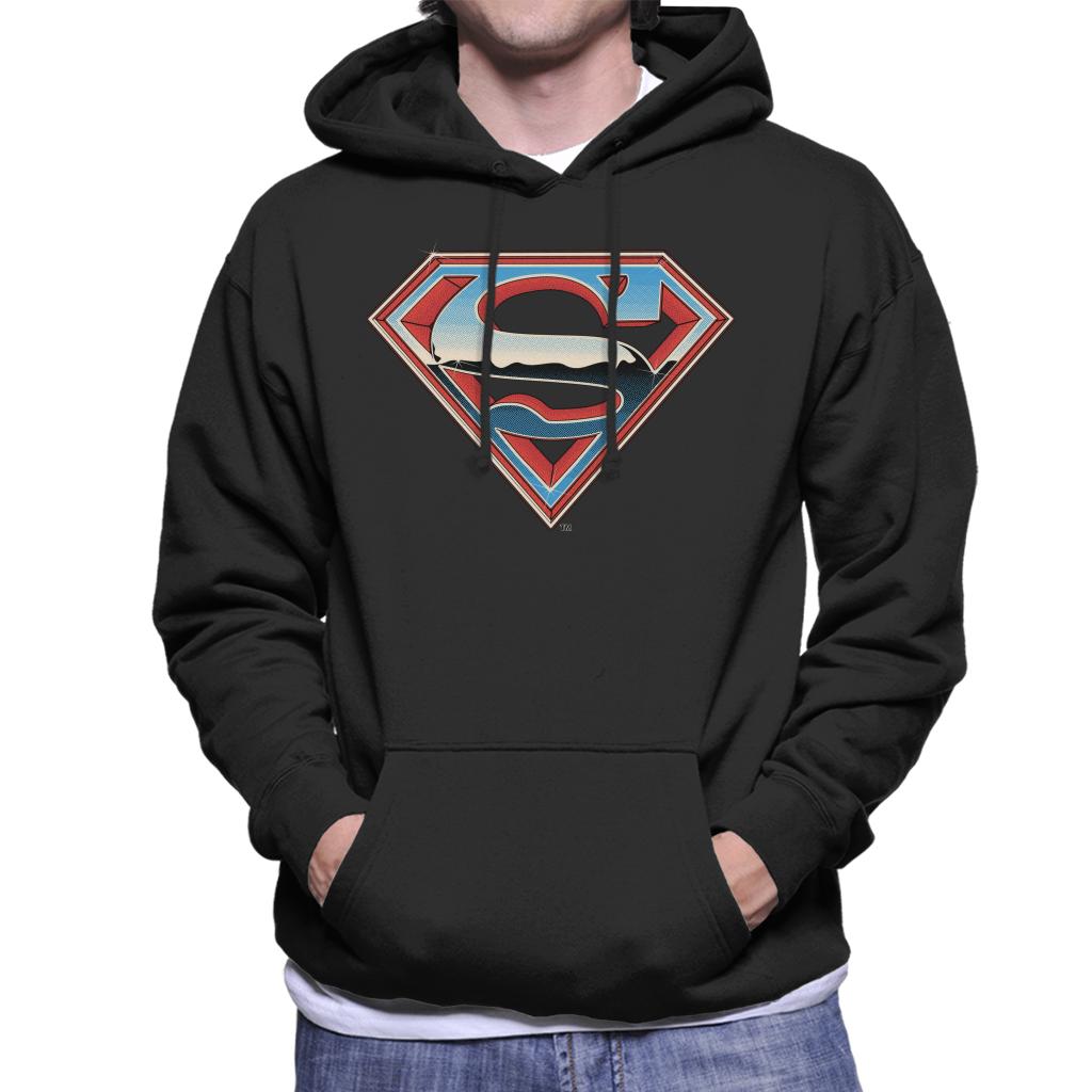 Superman Sparkling Logo Men's Hooded Sweatshirt-ALL + EVERY