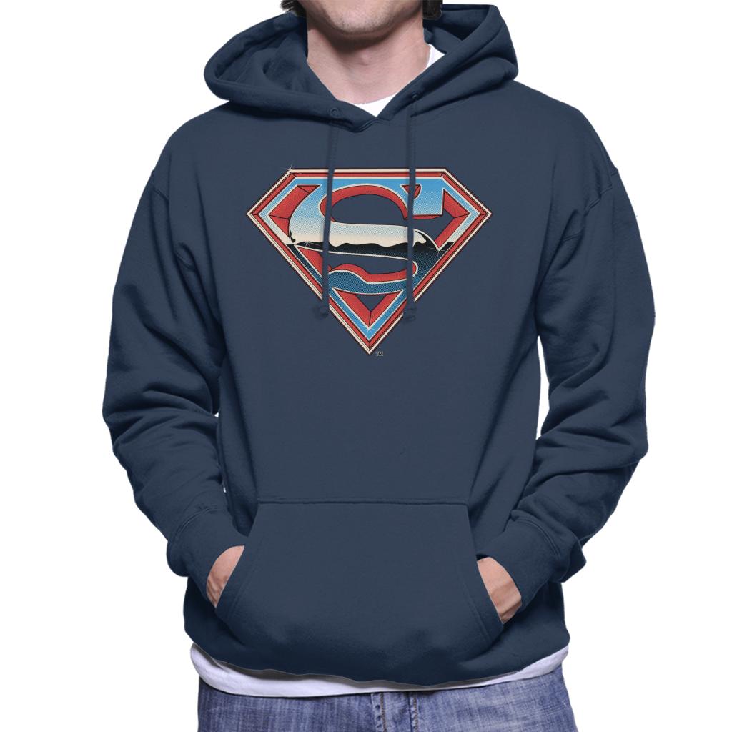 Superman Sparkling Logo Men's Hooded Sweatshirt-ALL + EVERY