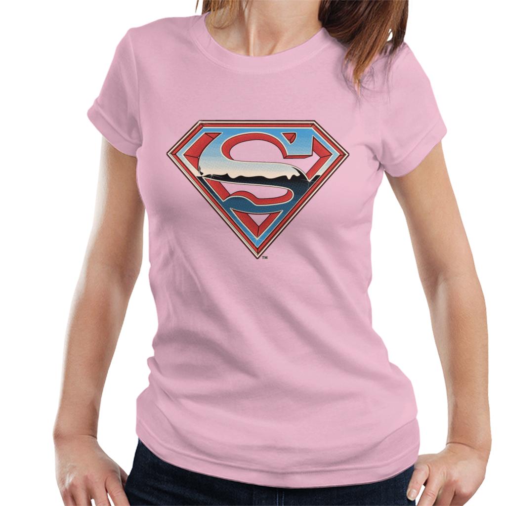 Superman Sparkling Logo Women's T-Shirt-ALL + EVERY