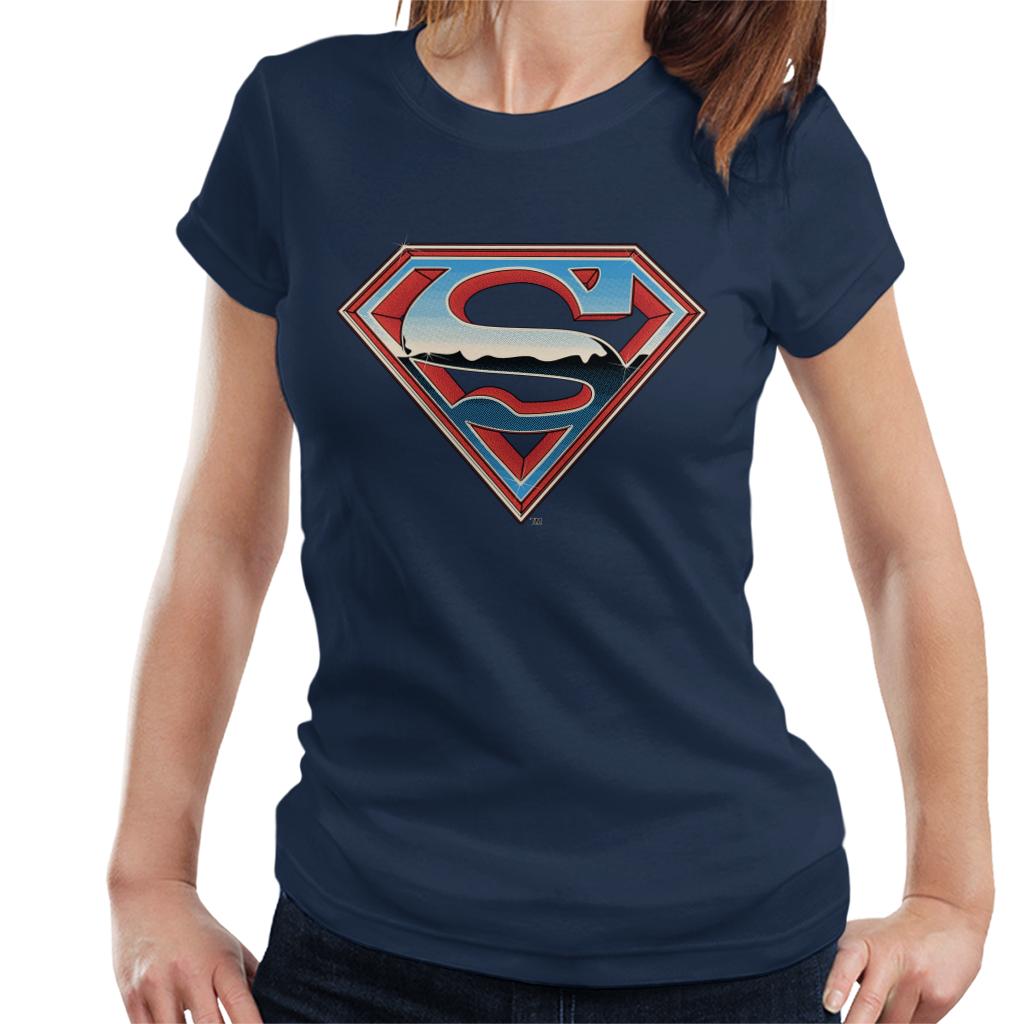 Superman Sparkling Logo Women's T-Shirt-ALL + EVERY