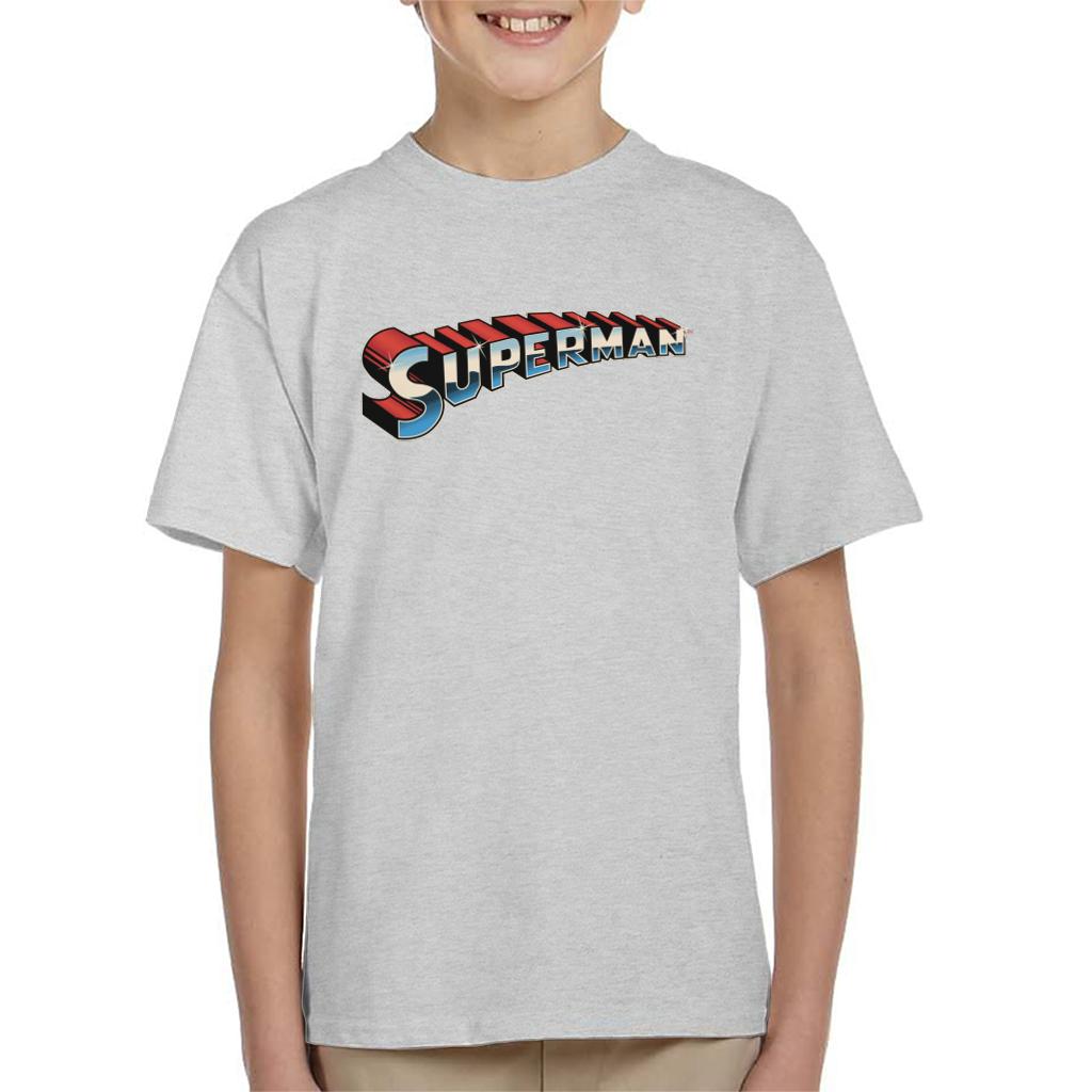 Superman 3D Text Logo Kid's T-Shirt-ALL + EVERY