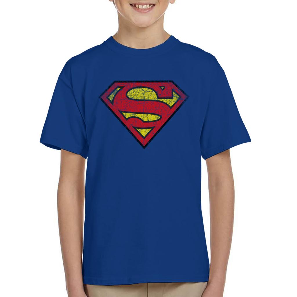 Superman Faded Logo Kid's T-Shirt-ALL + EVERY