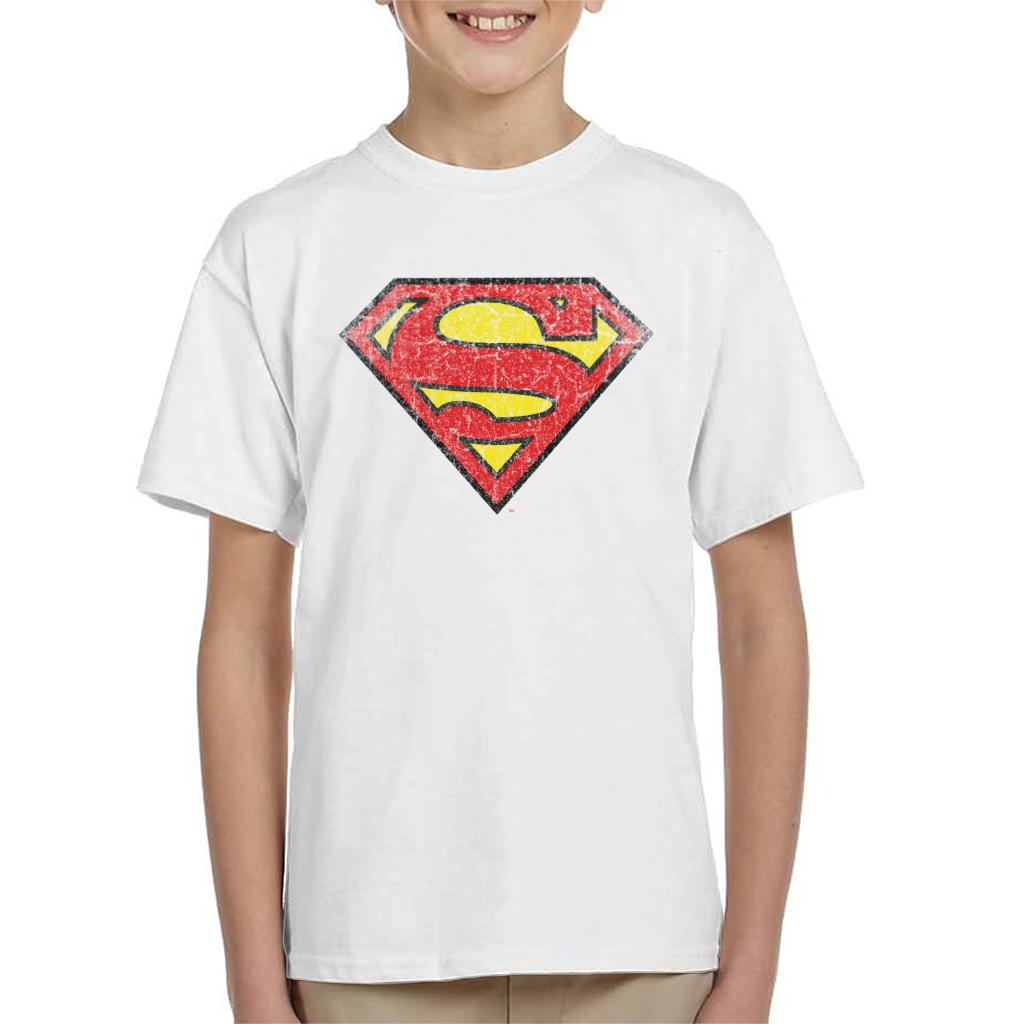 Superman Faded Logo Kid's T-Shirt-ALL + EVERY