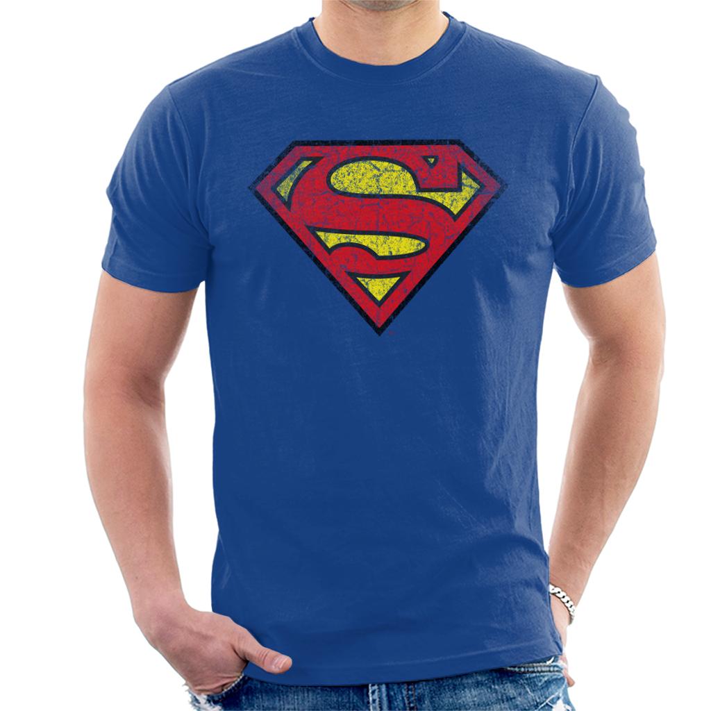 Superman Faded Logo Men's T-Shirt-ALL + EVERY