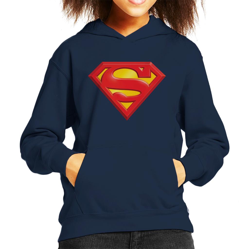 Superman Classic Logo Kid's Hooded Sweatshirt-ALL + EVERY