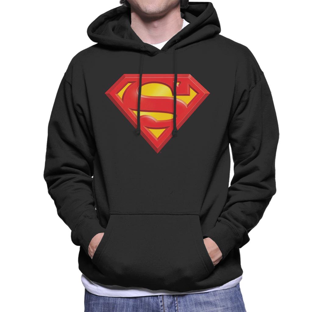 Superman Classic Logo Men's Hooded Sweatshirt-ALL + EVERY