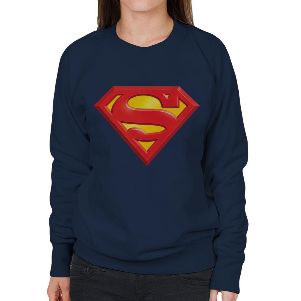 Superman Classic Logo Women's Sweatshirt-ALL + EVERY