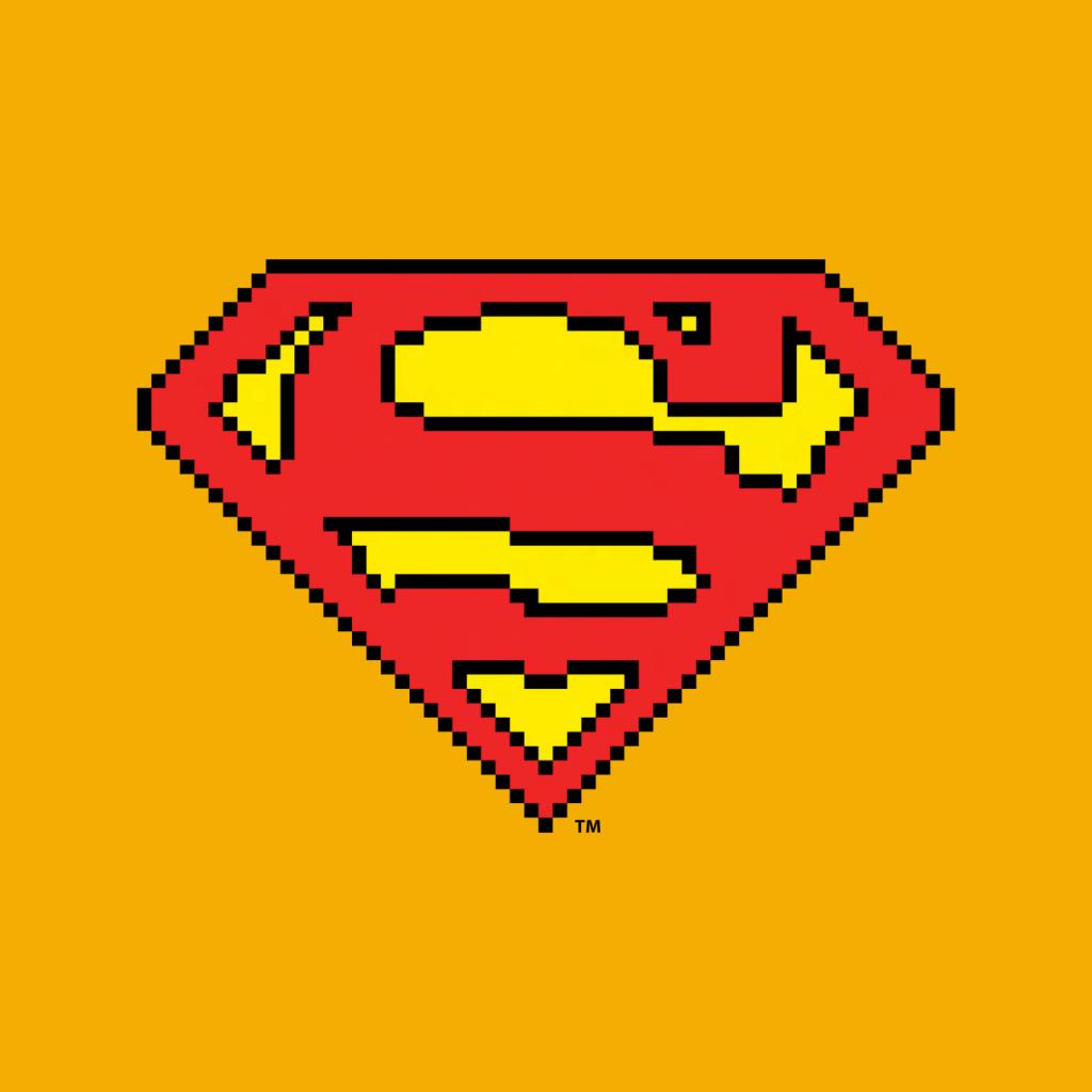 Superman Pixelated Logo Women's Hooded Sweatshirt-ALL + EVERY