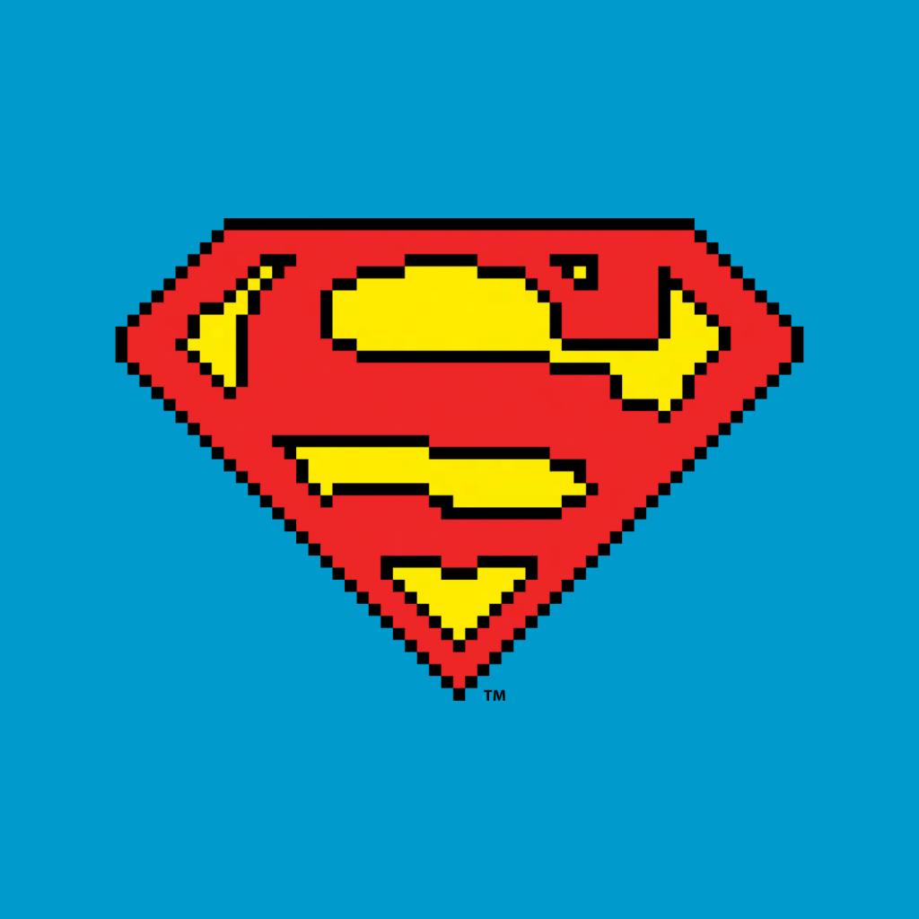 Superman Pixelated Logo Women's Sweatshirt-ALL + EVERY