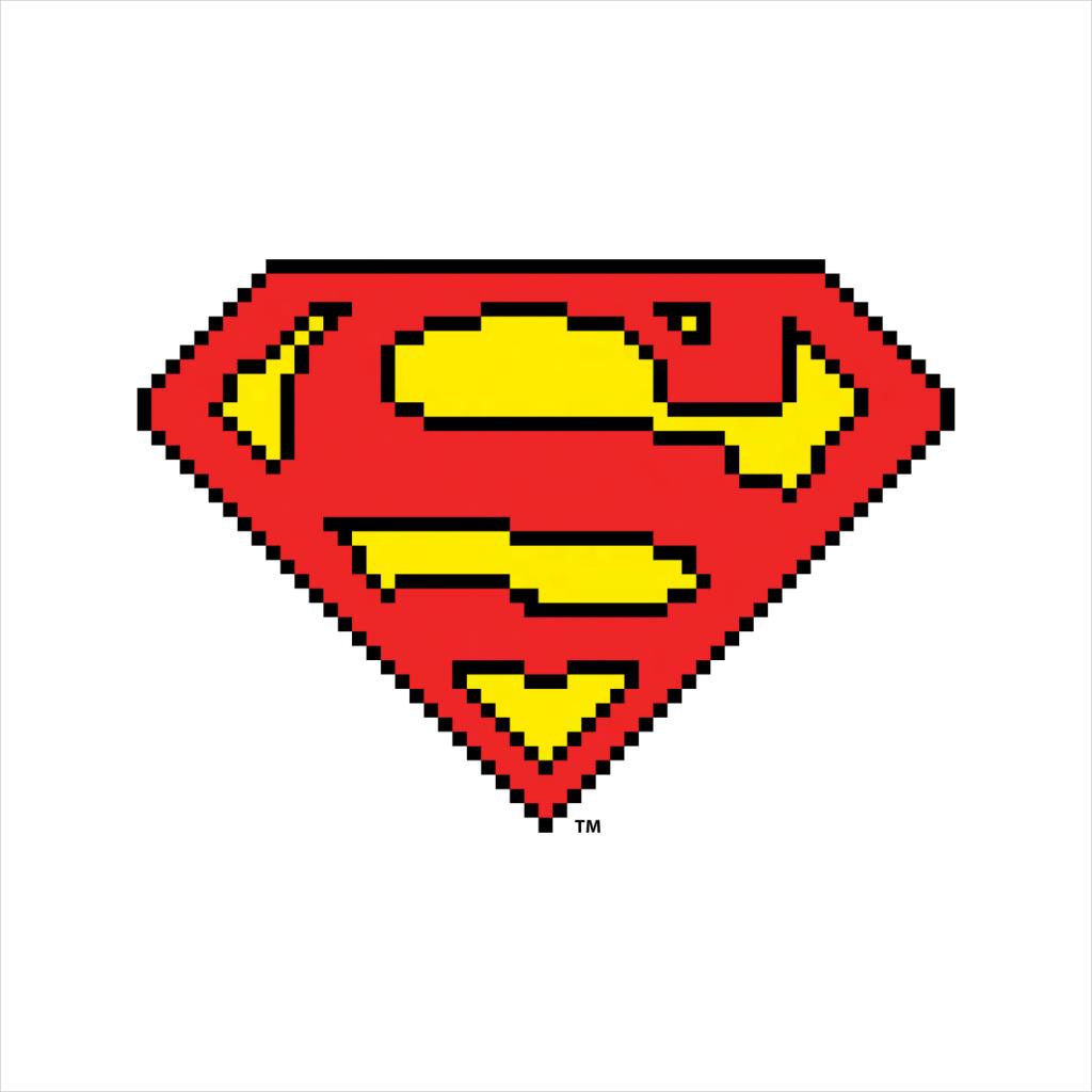 Superman Pixelated Logo Women's Hooded Sweatshirt-ALL + EVERY