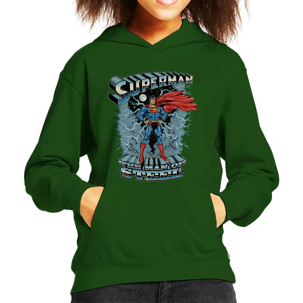 Superman The Man Of Steel Kid's Hooded Sweatshirt-ALL + EVERY