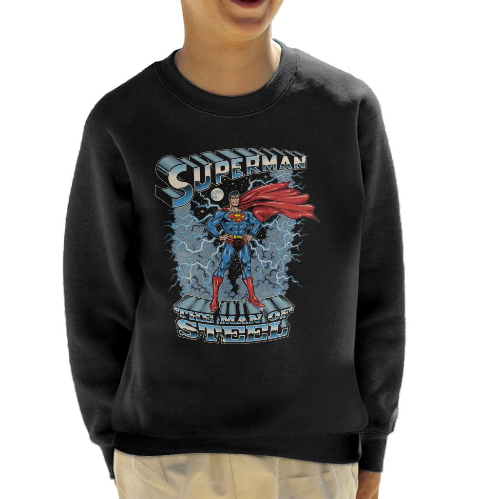 Superman The Man Of Steel Kid's Sweatshirt-ALL + EVERY