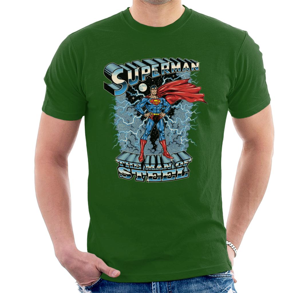 Superman The Man Of Steel Men's T-Shirt-ALL + EVERY