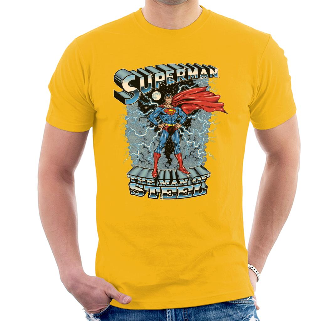 Superman The Man Of Steel Men's T-Shirt-ALL + EVERY