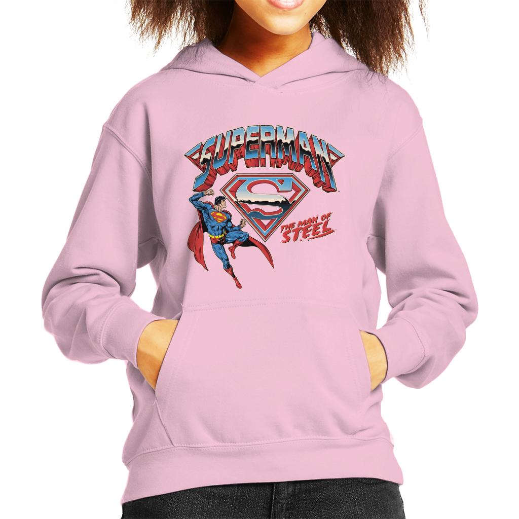 Superman Logo The Man Of Steel Kid's Hooded Sweatshirt-ALL + EVERY