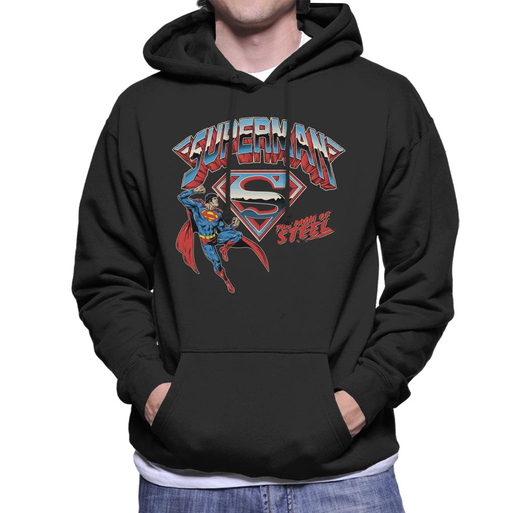 Superman Logo The Man Of Steel Men's Hooded Sweatshirt-ALL + EVERY